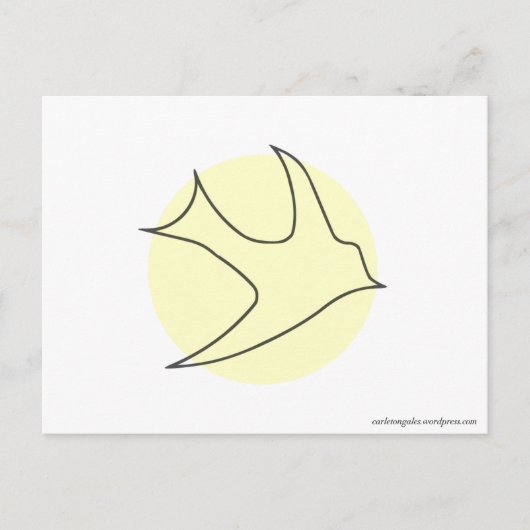 ナイチンゲールハガキ（黄色） ポストカード (正面)