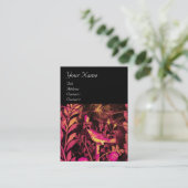 ナイチンゲールバラモノグラム,ピンクブラック金ゴールド 名刺 (スタンド正面)