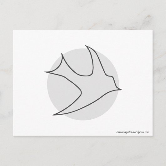 ナイチンゲールポストカード（グレー） ポストカード (正面)