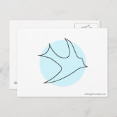 ナイチンゲールポストカード(青) ポストカード (正面/裏面)