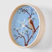 ナイチンゲール鳥の壁時計木枠 壁時計 (傾斜)