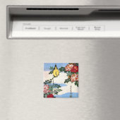 ナイチンゲール&バラ北斎日本のファインアート マグネット (インサイチュ (食洗機))