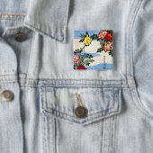 ナイチンゲール&バラ北斎日本のファインアート 缶バッジ (インサイチュ)