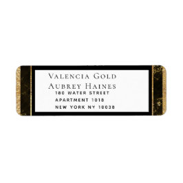 ナイツイングラナイト&金ゴールド結婚ズ差出人住所 ラベル