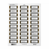 ナイツイングラナイト&金ゴールド結婚ズ差出人住所 ラベル (フルシート)