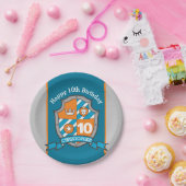 ナイツインシールド10thバースデーパーティーカスタムプレート ペーパープレート (パーティー)