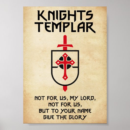 ナイツインテンプルヴィンテージクロスミドルエイジズアート ポスター (正面)