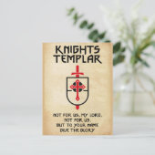 ナイツインテンプルヴィンテージクロスミドルエイジズアート ポストカード (スタンド正面)