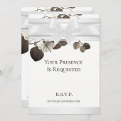 ナイツインホワイトサテンセピアガーデン招待状 招待状 (正面/裏面)