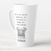 ナイツェによる静謐と野蛮引用文 カフェラテマグ (左アングル)