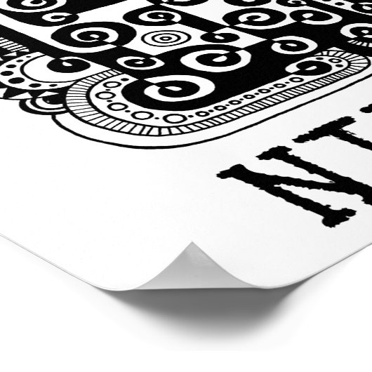 ナイツェによる静謐と野蛮引用文 ポスター (角)