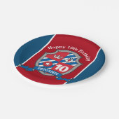 ナイツシールドバード10th誕生日カスタムプレート ペーパープレート (アングル)