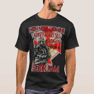ナイツテンプラノンノビスグロリアム十字架十字架 Tシャツ