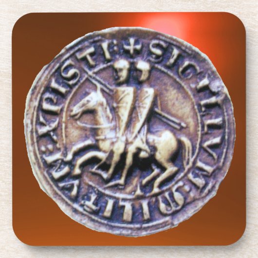 ナイツテンプラージェムオレンジのシール コースター (正面)