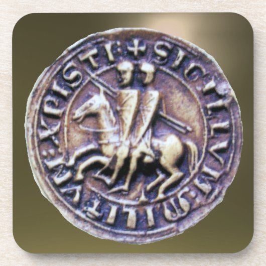 ナイツテンプラージェムグレーのシール コースター (正面)