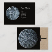 ナイツテンプラーモノグラムクラフト紙のシール 名刺 (正面/裏面)