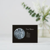 ナイツテンプラーモノグラムクラフト紙のシール 名刺 (スタンド正面)