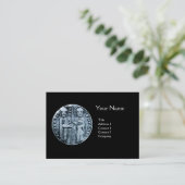 ナイツテンプラーモノグラムグレー紙のシール 名刺 (スタンド正面)