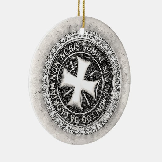ナイツテンプラール中世クロスシールカスタムデザイン セラミックオーナメント (右)