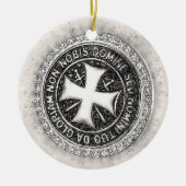 ナイツテンプラール中世クロスシールカスタムデザイン セラミックオーナメント (正面)