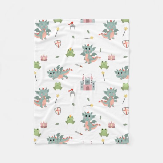 ナイツフェアユタリー中世キャッスル子供部屋 フリースブランケット (正面)