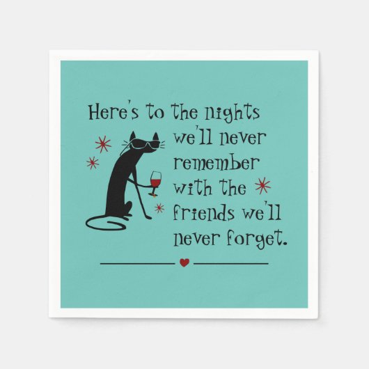 ナイツフレンドズワイントーストはこちら スタンダードカクテルナプキン (正面)