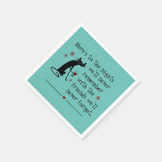 ナイツフレンドズワイントーストはこちら スタンダードカクテルナプキン (角)