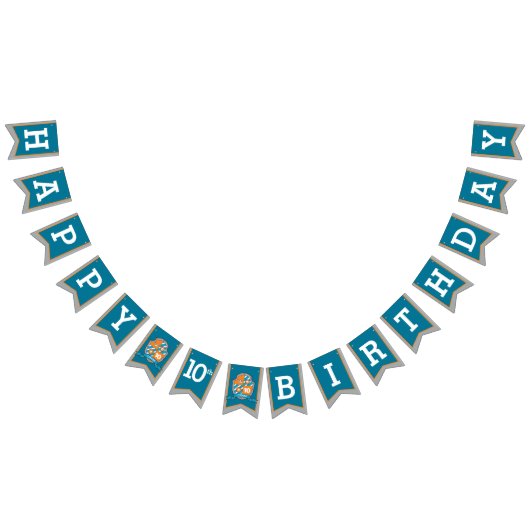 ナイツ中世ハッピーバースデー10番目の灰色のバンティング バンティングフラッグ (全)