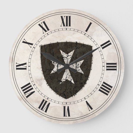 ナイツ・ホテーラー・クロス動揺して、 ラージ壁時計 (正面)