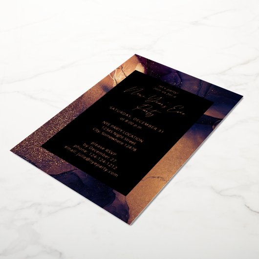 ナイテグローニューイヤー大晦日パーティー 箔招待状 (回転した状態)