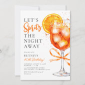 ナイトをスプリッツで誕生日パーティー 招待状 (正面)