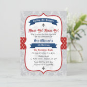 ナイトをテーマにした誕生日パーティーの招待状 招待状 (スタンド正面)