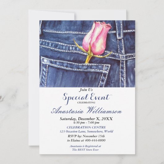 ナイトアウトパーティーイベント招待 招待状 (正面)