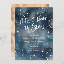 ナイトアンダーザスターズパーティの招待状
