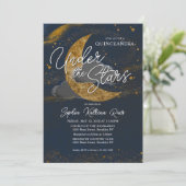 ナイトアンダーザスターズブルー金ゴールドムーンキンセアニェラ 招待状 (スタンド正面)