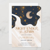 ナイトアンダーザスターズ誕生日招待状 招待状 (正面/裏面)