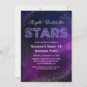 ナイトアンダーザスターズ誕生日招待状 招待状 (正面)