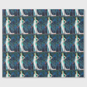 ナイトアートデコビューティファッションの赤いバラ ラッピングペーパー (フラット)