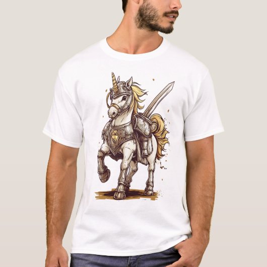 ナイトアーマーユニコーン (1) Tシャツ (正面)