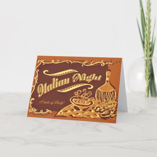 ナイトイタリアン招待状 招待状 (正面)