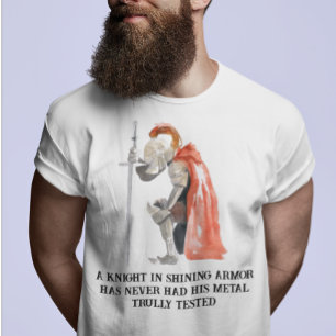 ナイトインアーマー輝くことわざ Tシャツ
