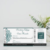 ナイトインインド搭乗券結婚式招待状 招待状 (スタンド正面)