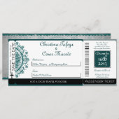 ナイトインインド搭乗券結婚式招待状 招待状 (正面/裏面)