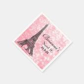 ナイトインパリグリッタースウィート16カスタムホテルナプキン スタンダードカクテルナプキン (角)