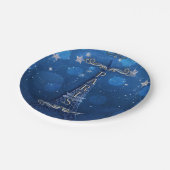 ナイトインパリスザスターズブルーシルバーパーティー ペーパープレート (アングル)