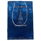 ナイトインパリスザスターズブルーシルバーパーティー ミディアムペーパーバッグ (正面)