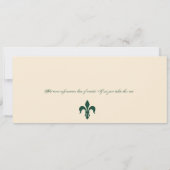 ナイトインパリススクールプロム | ハンターグリーン 招待状 (裏面)