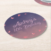 ナイトインパリ誕生日 ラウンドペーパーコースター (アングル)