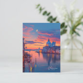 ナイトインヴェネツィアイタリアVintage Travel ポストカード (スタンド正面)