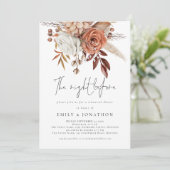 ナイトウィザテラコッタ花模様リハーサルディナー 招待状 (スタンド正面)